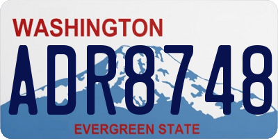WA license plate ADR8748