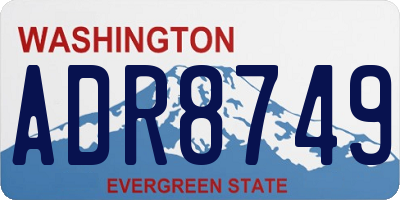 WA license plate ADR8749