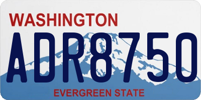 WA license plate ADR8750