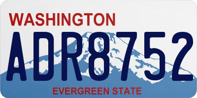 WA license plate ADR8752