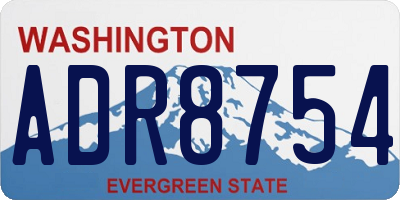 WA license plate ADR8754