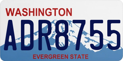 WA license plate ADR8755