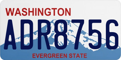 WA license plate ADR8756