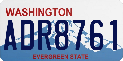 WA license plate ADR8761