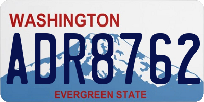 WA license plate ADR8762