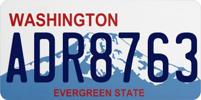 WA license plate ADR8763
