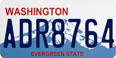 WA license plate ADR8764