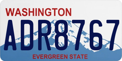 WA license plate ADR8767