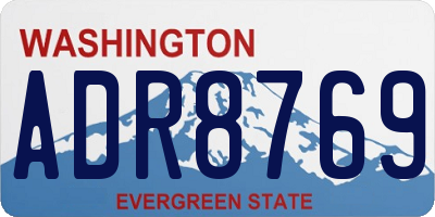 WA license plate ADR8769