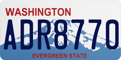 WA license plate ADR8770