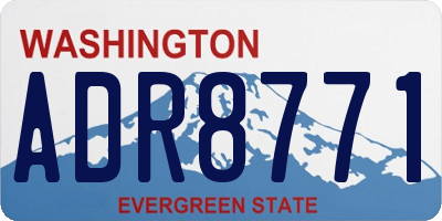 WA license plate ADR8771