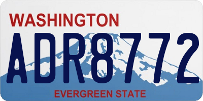 WA license plate ADR8772
