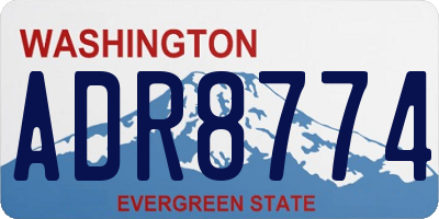WA license plate ADR8774