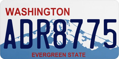WA license plate ADR8775