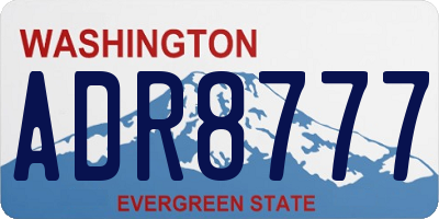 WA license plate ADR8777