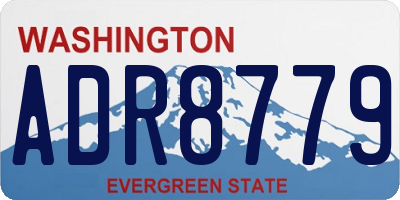 WA license plate ADR8779
