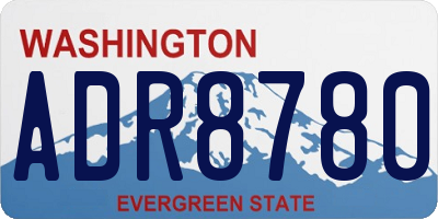 WA license plate ADR8780