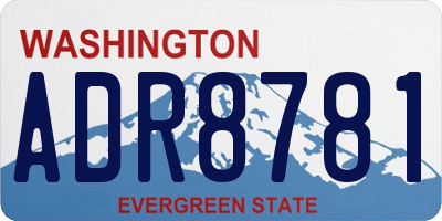 WA license plate ADR8781