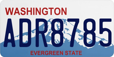 WA license plate ADR8785