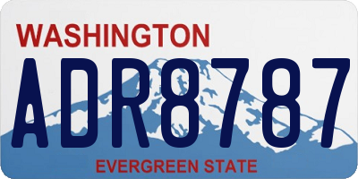 WA license plate ADR8787