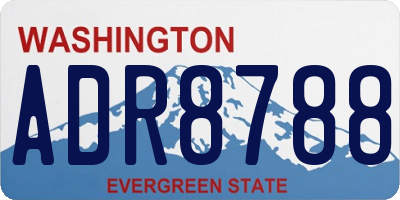 WA license plate ADR8788