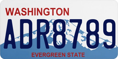 WA license plate ADR8789