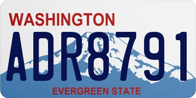 WA license plate ADR8791