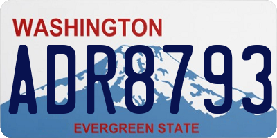 WA license plate ADR8793