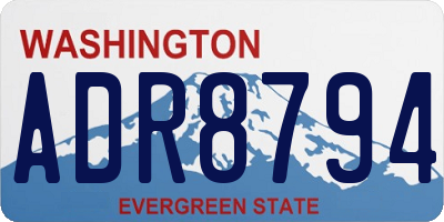 WA license plate ADR8794