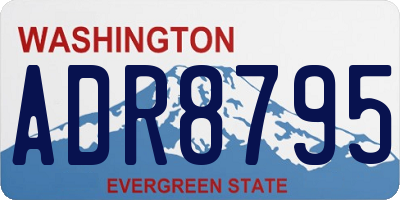 WA license plate ADR8795