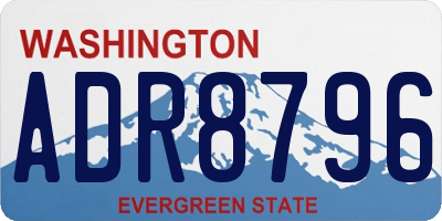WA license plate ADR8796