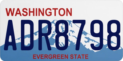 WA license plate ADR8798
