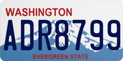 WA license plate ADR8799