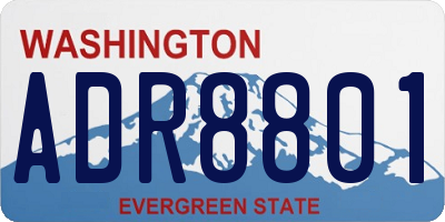 WA license plate ADR8801