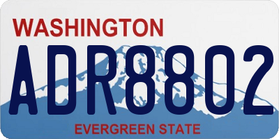 WA license plate ADR8802