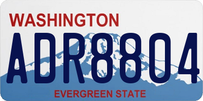 WA license plate ADR8804