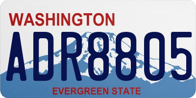 WA license plate ADR8805