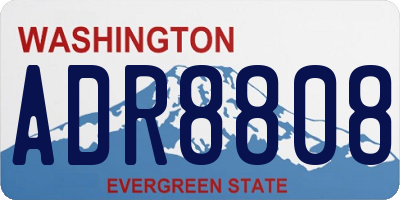 WA license plate ADR8808