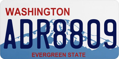 WA license plate ADR8809