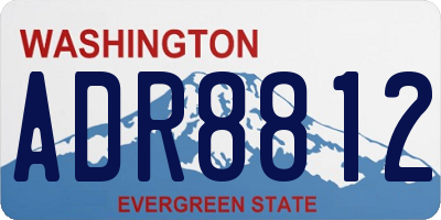 WA license plate ADR8812