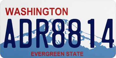 WA license plate ADR8814