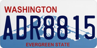 WA license plate ADR8815