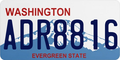 WA license plate ADR8816