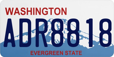 WA license plate ADR8818