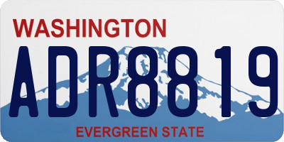 WA license plate ADR8819