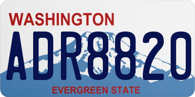 WA license plate ADR8820