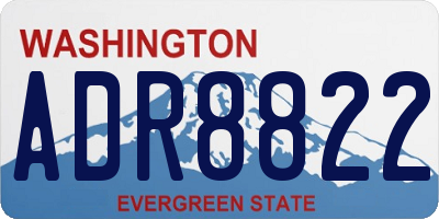 WA license plate ADR8822