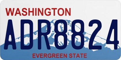 WA license plate ADR8824