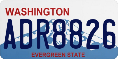 WA license plate ADR8826