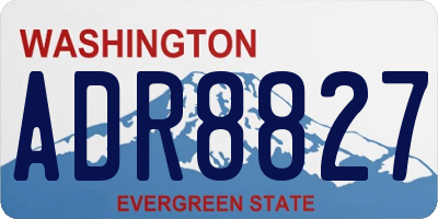 WA license plate ADR8827